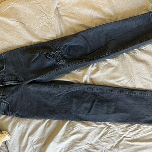 Distressed Black Jeans